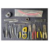 Collection of Hand Tools and Electrical Components