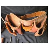 Leather Tool Belt with Assorted Hand Tools