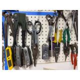 Collection of Various Hand Tools Including Pliers and Snips