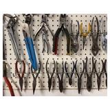 Collection of Various Hand Tools Including Pliers and Snips