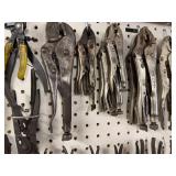 Collection of Various Hand Tools Including Pliers and Snips