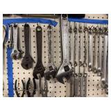 Collection of Assorted Hand Tools with Wrenches and Pliers