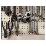 Collection of Assorted Hand Tools with Wrenches and Pliers