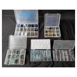 Assorted Collection of Fasteners, Cotter Pins, and Brass Fittings