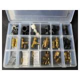 Assorted Collection of Fasteners, Cotter Pins, and Brass Fittings