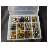 Assorted Collection of Fasteners, Cotter Pins, and Brass Fittings