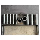 Lot of Campbell Hausfeld Deep Drive Sockets and Ratchet Tools
