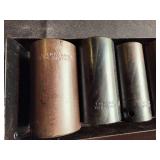 Lot of Campbell Hausfeld Deep Drive Sockets and Ratchet Tools