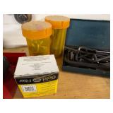 Collection of Hand Tools and Accessories Including Impact Driver, Letter Stamps, and Wrenches