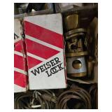 Assorted Lot of Door Locks and Electrical Cables