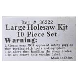Large Holesaw Kit with Assorted Drill Bits and Grinding Wheels