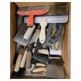 Set of Various Handheld Trowels and Scrapers
