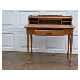 Vintage Wooden Writing Desk with Single Drawer