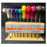 T-Handle Hex Key Set with Metric and SAE Sizes