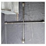 Vintage Steel Tool Box with Cross Wrench and Drill Bit