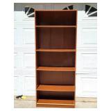 Tall Wooden Bookshelf with 5 Shelves