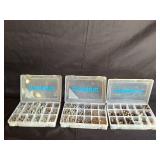 Set of Hardware Storage Cases with Assorted Screws and Nuts