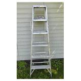 Used Metal Step Ladder with Extended Platform