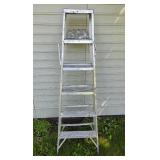 Used Metal Step Ladder with Extended Platform