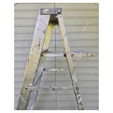 Used Metal Step Ladder with Extended Platform