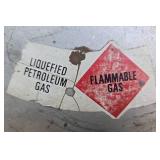 Used Midland LPG Cylinder with Flammable Gas Warning