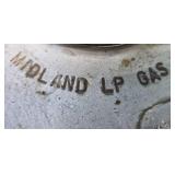 Used Midland LPG Cylinder with Flammable Gas Warning