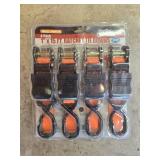 4 Pack 1" x 15 ft. Ratchet Tie Downs by Haul-Master