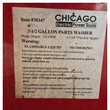 Misc Automotive Lot with Parts Washer, Funnels, and Drain Pans