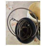 Collection of Buckets with Chains, Ropes, and Cables