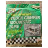 Collection of Power Strips, Truck Camper Mounting Tape, and Foam Weather Strip - content quantities unverified