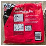 Collection of Power Strips, Truck Camper Mounting Tape, and Foam Weather Strip - content quantities unverified