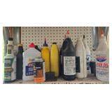 Collection of Automotive Fluids and Maintenance Products - contents quantities unverified