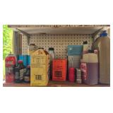 Collection of Automotive Fluids and Maintenance Products - contents quantities unverified