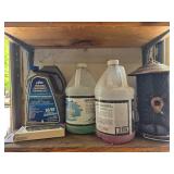 Collection of Automotive Fluids and Maintenance Products - contents quantities unverified