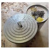 Pair of 31-Gallon Behrens Galvanized Steel Garbage Cans with Lids