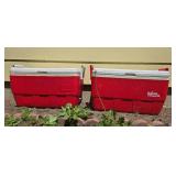 Set of Igloo 48 Qt Coolers with Handles and Lids