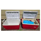 Set of Igloo 48 Qt Coolers with Handles and Lids