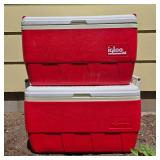 Set of Igloo 48 Qt Coolers with Handles and Lids