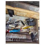 Assorted Mix of Hardware Pieces and Measuring Tools