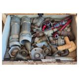 Collection of Mixed Old Plumbing Valves and Pipes