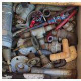 Collection of Mixed Old Plumbing Valves and Pipes