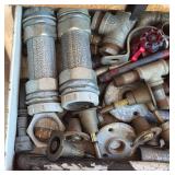 Collection of Mixed Old Plumbing Valves and Pipes