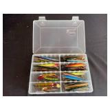 Collection of Assorted Fishing Lures in Tackle Box