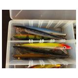 Collection of Assorted Fishing Lures in Tackle Box