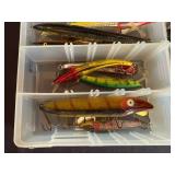 Collection of Assorted Fishing Lures in Tackle Box