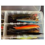 Collection of Assorted Fishing Lures in Tackle Box