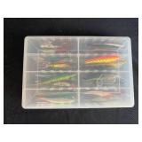 Collection of Fishing Lures in Tackle Box