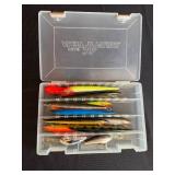 Collection of Fishing Lures in Tackle Box