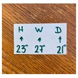 Oak End Table with Drawer and Shelf