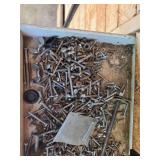 Mixed Collection of Screws, Bolts, and Hardware Parts